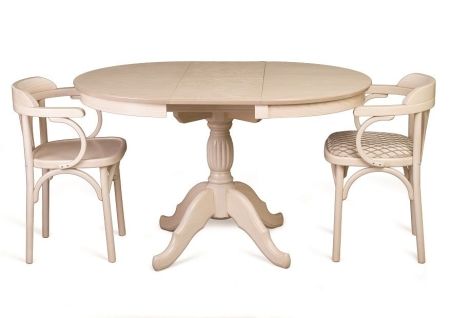 Раздвижной стол Лилия 90 беленый дуб