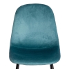Стул BREEZE (mod. 4724) вельвет и металл, 44х53х87 см, темно-бирюзовый и черный