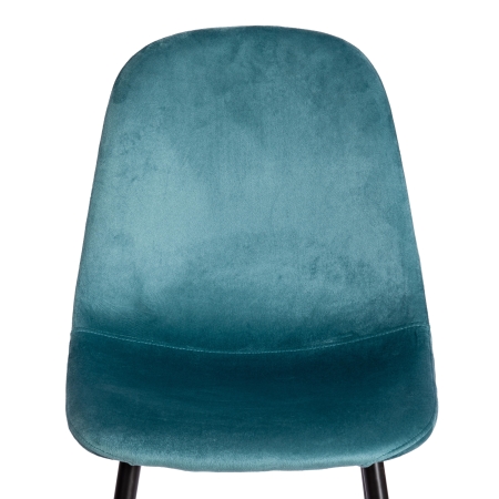 Стул BREEZE (mod. 4724) вельвет и металл, 44х53х87 см, темно-бирюзовый и черный