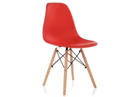 Стул деревянный Eames PC-015 красный