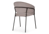 Стул на металлокаркасе Лео латте brandy light 4, черный