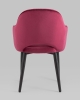 Стул Венера диамант велюр бордовый, черные ножки