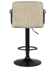 Стул барный KRUGER ARM BLACK бежевый вельвет