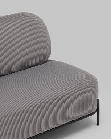 Диван Стоун велюр рельефный светло-серый