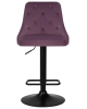 Набор 2 шт Стул барный JOSEPH BLACK, пудрово-сиреневый велюр (MJ9-52)