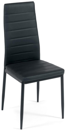 Стул Easy Chair (mod. 24) металл и экокожа, черный