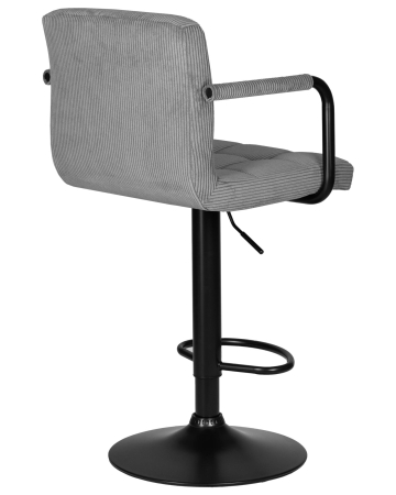 Набор 2 шт Стул барный KRUGER ARM BLACK, серый вельвет (LAR-E2041-25)