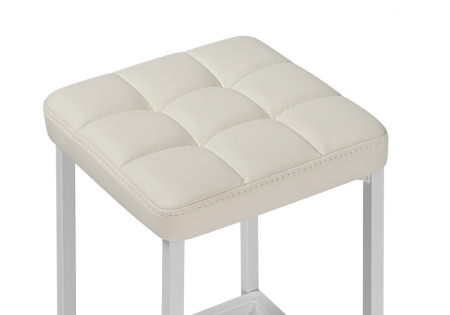 Барный стул Лофт экокожа линкольн белый матовый