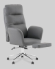 Кресло руководителя Solid TopChairs с оттоманкой серый