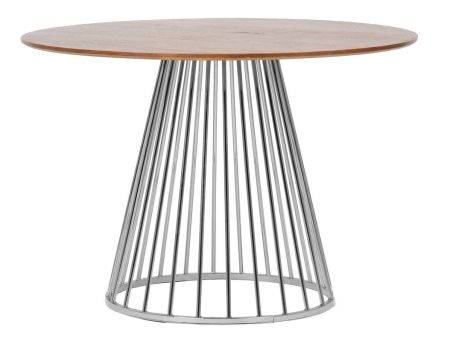 Стол Liverpool 110 см орех с хромированными ножками