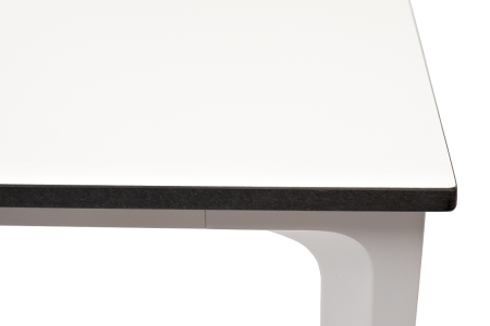 "Малага" обеденный стол из HPL 90х90 см, молочный, каркас белый