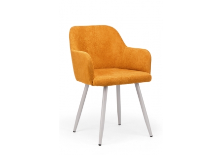 Стул на металлокаркасе Инфини 360 терракота (ocean 015), серый