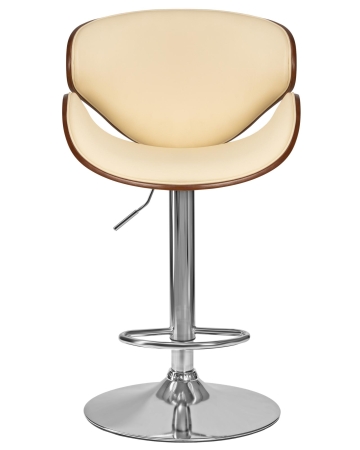 Набор 2 шт Стул барный KARTER, коричневое дерево, кремовый