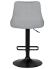 Набор 2 шт Стул барный JOSEPH BLACK, серый велюр (MJ9-75)