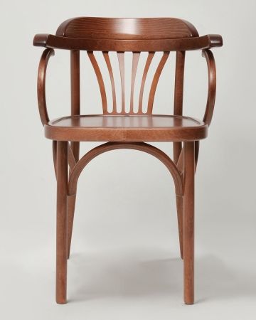 Деревянный стул Венский средний тон с твердым сиденьем