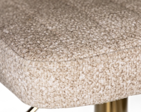 Стул барный CHARLY GOLD бежевый твид LEO26