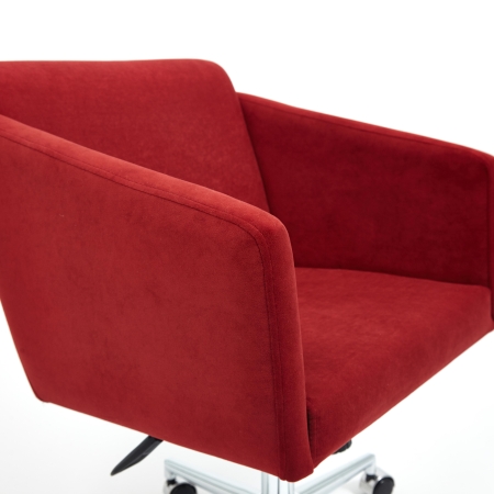 Кресло MILAN хромфлок, бордо, 10