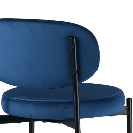 Стул полубарный MASO велюр синий