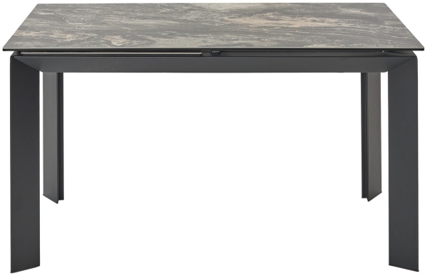 Стол CREMONA 180 KL-176, итальянская керамика, черный каркас