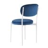 Стул Maso велюр синий, белые ножки