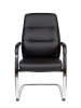 Кресло офисное Nancy CF черный, экокожа и металл, мягкое сиденье, с подлокотниками