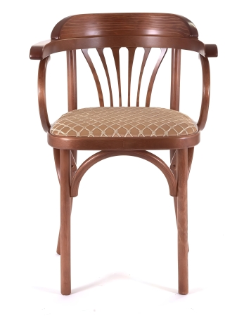 Деревянный стул Венский средний тон с мягким сиденьем из ткани 2 caramel Деревянный стул Венский средний тон с мягким сиденьем из ткани 2 caramel