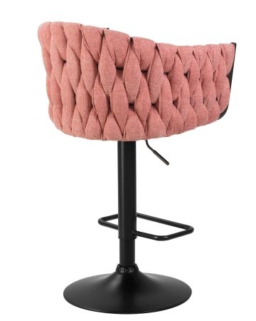 Стул барный LEON розовая ткань LAR 275-10