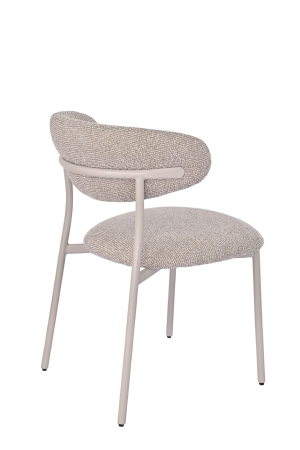 Стул обеденный Ayla бежево-зеленый кремовые ножки