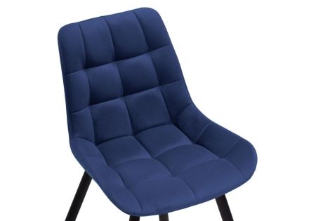 Стул Челси велюр синий, черный