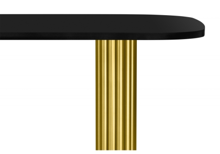 Стол деревянный Бавария B 200 х 90 черная пленка шагрень, золото