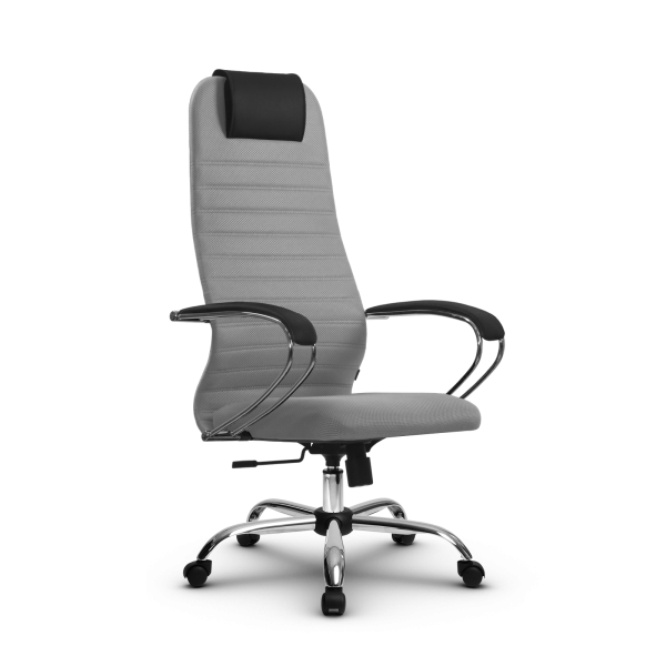 Компьютерное кресло SU-B-10 серый, с подлокотниками