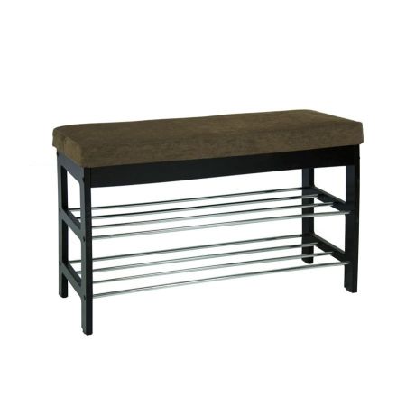 Банкетка "Грейс" венге, ткань бурая, Ls