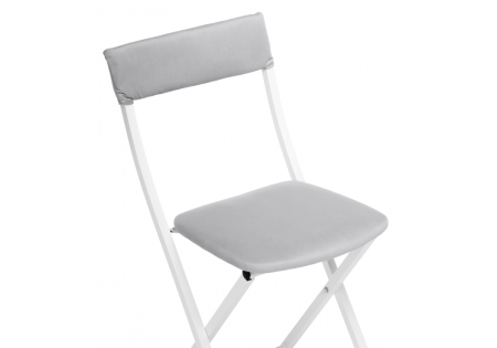 Стул на металлокаркасе Elevis светло-серый, белый