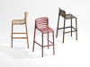 Стул пластиковый барный Doga Stool марсала