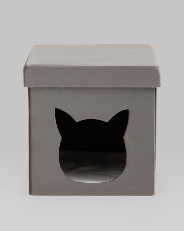 Пуф складной с ящиком Store Pet антрацитовый