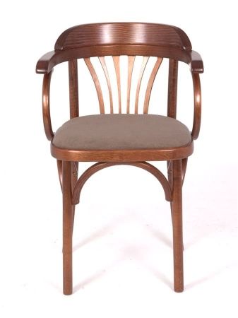 Деревянный стул Венский средний тон с мягким сиденьем из ткани RS 08 Деревянный стул Венский средний тон с мягким сиденьем из ткани RS 08