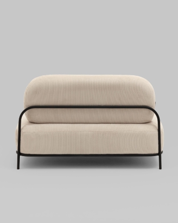 Диван Стоун велюр рельефный молочный