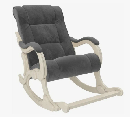 Кресло-качалка Сенатор 77 серый, дуб шампань