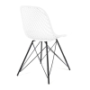 Стул VINCENT (mod. 8001) металл и пластик, 46.5х53х83.5 см, белый, черный