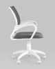 Кресло офисное ST-BASIC-W TopChairs серая ткань крестовина белый пластик фото в интернет-магазине Stoolmarket