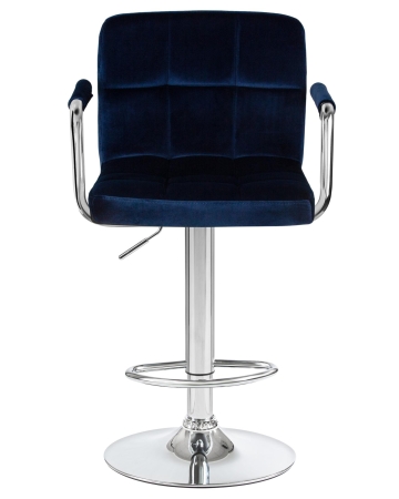 Набор 2 шт Стул барный KRUGER ARM, синий велюр (MJ9-117)