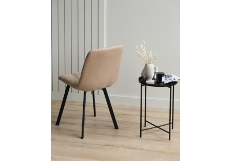 Стул на металлокаркасе Чилли бежевый, черный