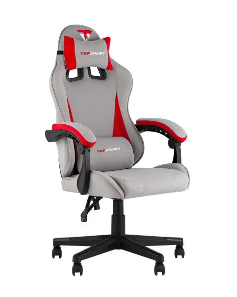 Кресло спортивное Phantom TopChairs ткань серо-красный