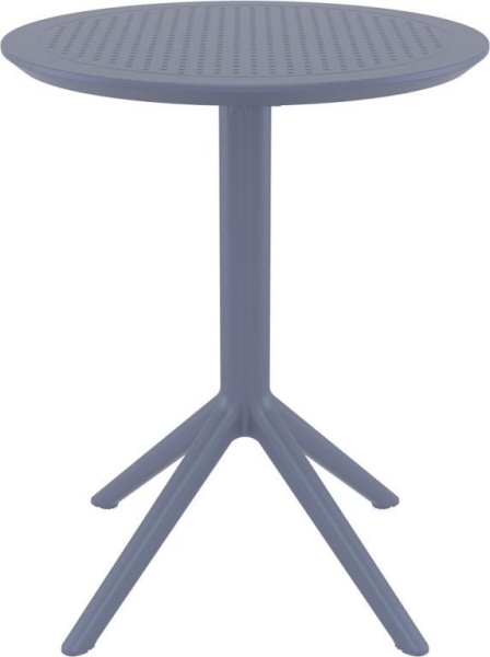 Стол пластиковый складной Sky Folding Table Ø60 серый