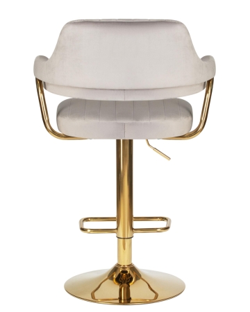 Набор 2 шт Стул барный CHARLY GOLD, серый велюр (MJ9-75)