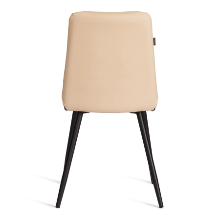 Стул обеденный Asti бежевый, экокожа и металл, мягкое сиденье, без подлокотников Стул обеденный Asti бежевый, экокожа и металл, мягкое сиденье, без подлокотников