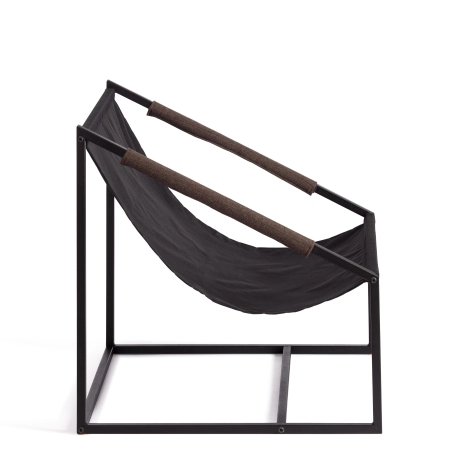 Кресло Charli коричневый, ткань и металл, мягкое сиденье, с подлокотниками