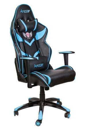 Кресло поворотное Viper, синий + черный, экокожа