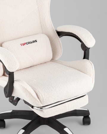 Кресло спортивное TopChairs MG-7019 букле белый фото в интернет-магазине Stoolmarket