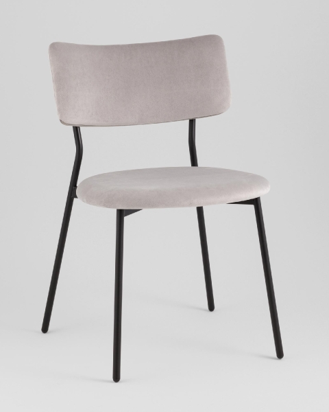 Стул Амелия велюр светло-серый